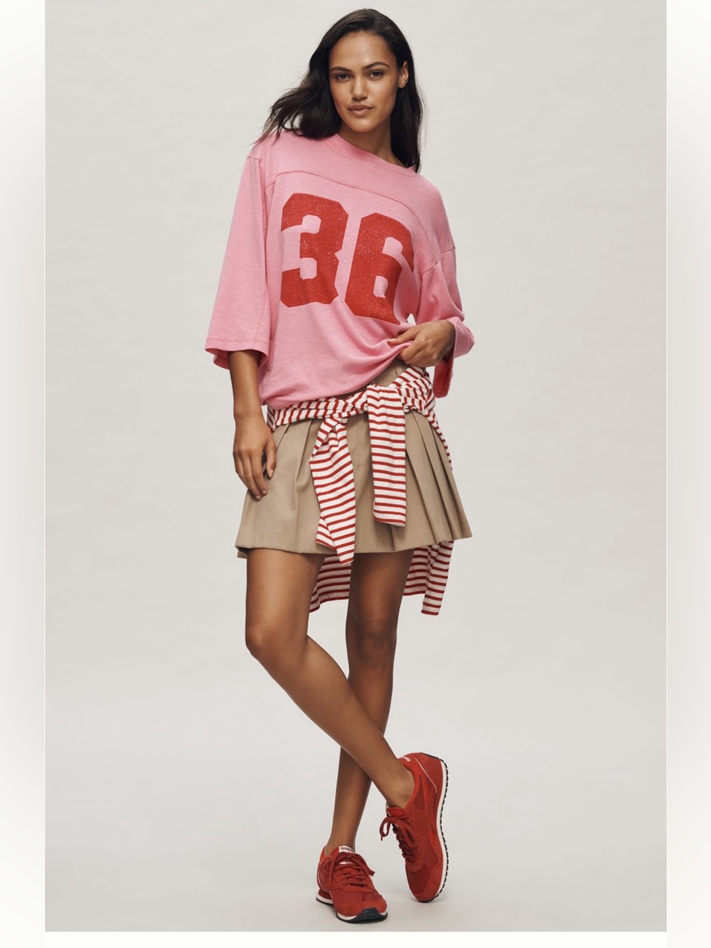 Pilcro 3/4 Sleeve Varsity Tee